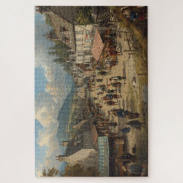 Schottisches Hochlanddorf-Puzzle Puzzle