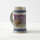 Schottisches Hochlandrind Bierglas (Vorderseite Links)