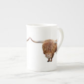 Schottisches Hochlandrind Porzellantasse (Vorderseite Rechts)