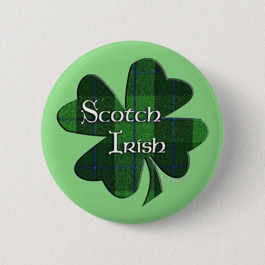 Schottisches irisches Kleeblatt Button (Vorderseite)