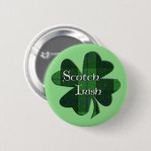 Schottisches irisches Kleeblatt Button (Vorne & Hinten)