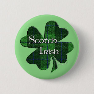 Schottisches irisches Kleeblatt Button