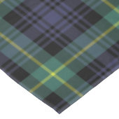 Schottisches Kariertes Tartan Muster Grün Lila Gel Tischdecke (Schrägansicht)