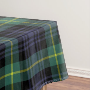 Schottisches Kariertes Tartan-Muster Grün Lila Gel Tischdecke