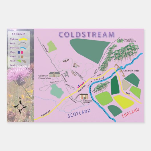 Schottisches Kartenverpackungspapier Geschenkpapier Set (Vorderseite 2)