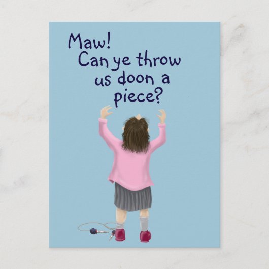 Schottisches Kind "jüdisch" Postkarte (Vorderseite)