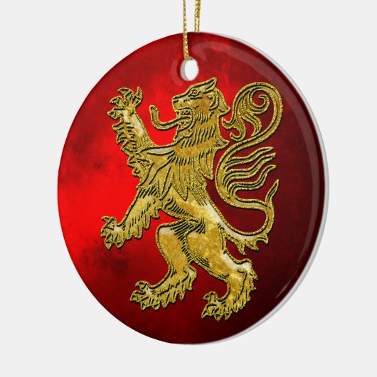 Schottisches Löwe-Goldrot Keramik Ornament (Links)