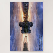 Schottisches MacKenzie Clans Castle Sunset Reflect Puzzle (Vertikal)