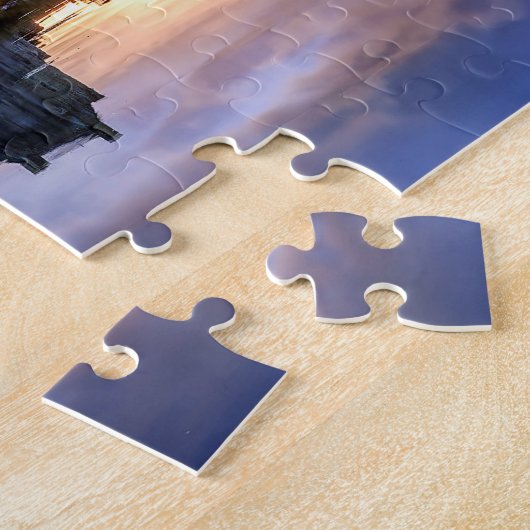 Schottisches MacKenzie Clans Castle Sunset Reflect Puzzle (Seite)