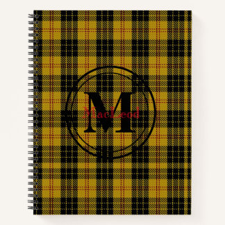 Schottisches MacLeod Clan Tartan Monogramm/Name Notizblock