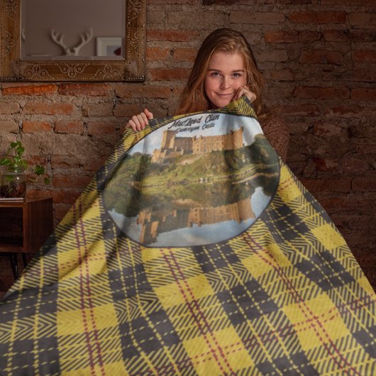 Schottisches MacLeod Clans Schloss Sherpa Blanket Sherpadecke