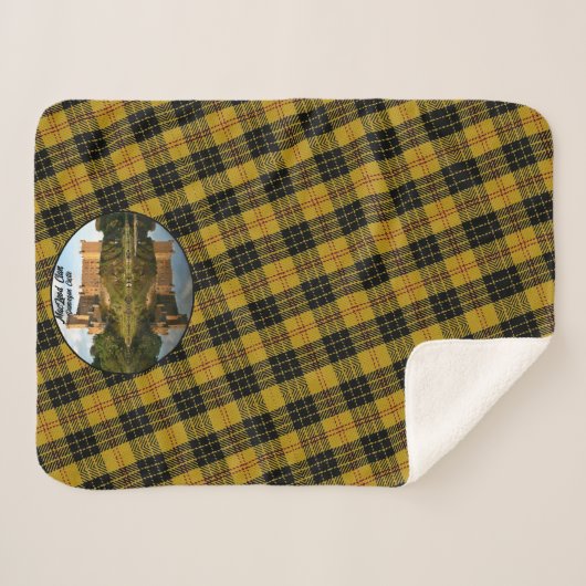 Schottisches MacLeod Clans Schloss Sherpa Blanket Sherpadecke (Vorderseite (Horizontal))