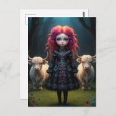 Schottisches Mädchen Postkarte (Vorne/Hinten)