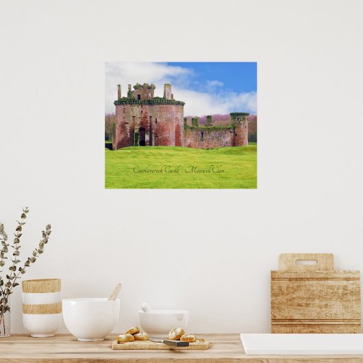 Schottisches Maxwell Clans Caerlaverock Castle Pos Poster (Küche)