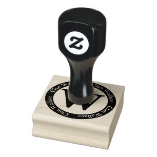 Schottisches Monogramm Clan-Wallace-Buchstabe-W Gummistempel