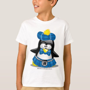 Schottisches Pinguin-Blau T-Shirt