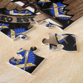 Schottisches Ritus-Quadrat u. Kompass-Schwarzes Puzzle (Seite)