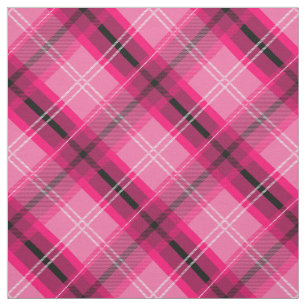 Schottisches rosa kariert, diagonales Gewebe Stoff