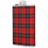 Schottisches Rot-Schwarz-Tartan Flachmann (Links)