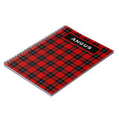 Schottisches Rot-Schwarz-Tartan Notizblock (Linke Seite)