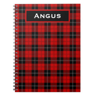 Schottisches Rot-Schwarz-Tartan Notizblock