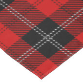 Schottisches Rot-Schwarz-Tartan Tischdecke (Schrägansicht)