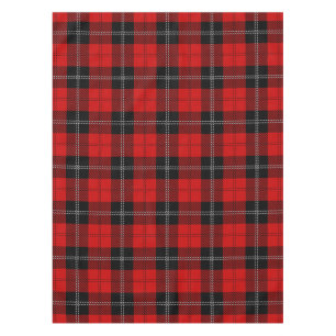 Schottisches Rot-Schwarz-Tartan Tischdecke