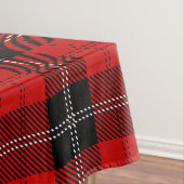 Schottisches Rot-Schwarz-Tartan Tischdecke (Beispiel)