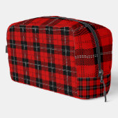 Schottisches Rot-Schwarz-Tartan Waschbeutel (Rechte Ecke)