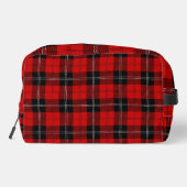 Schottisches Rot-Schwarz-Tartan Waschbeutel (Rückseite)