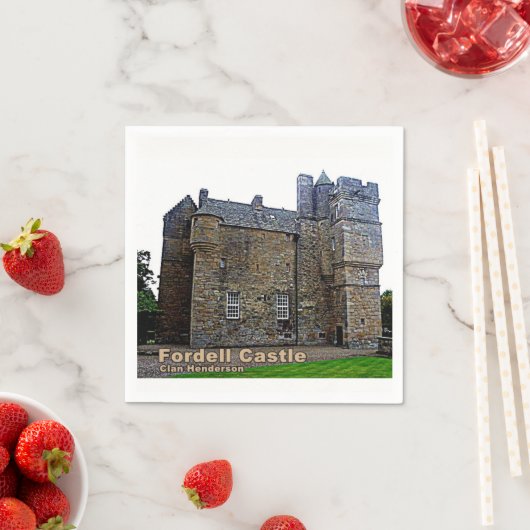 Schottisches Schloss Fordell - Henderson Clan Serviette (Beispiel)