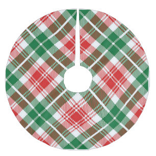 Schottisches Schottenmuster Weihnachten Polyester Weihnachtsbaumdecke