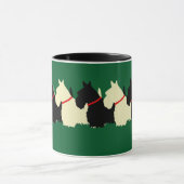 Schottisches Schwarz/Weiß-Silhouette Tasse (Zentrum)