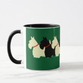 Schottisches Schwarz/Weiß-Silhouette Tasse (Links)