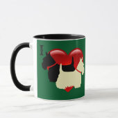 Schottisches Schwarz/Weiß-Silhouette Tasse (Links)