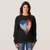 Schottisches Schweizer Flaggenherz Sweatshirt (Vorne ganz)