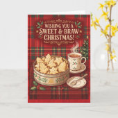 Schottisches Shortbread-Weihnachtskarte Karte (Gelbe Blume)