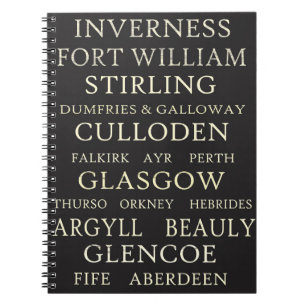 Schottisches Stadt-Notizbuch Notizblock