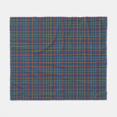 Schottisches Tartan Kariert mit Rot, Blau und Türk Fleecedecke (Vorderseite (Horizontal))
