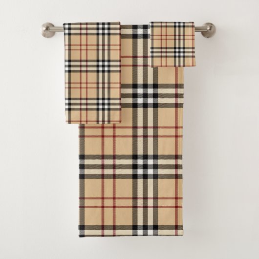 Schottisches Tartan-Muster Badhandtuch Set (Insitu)