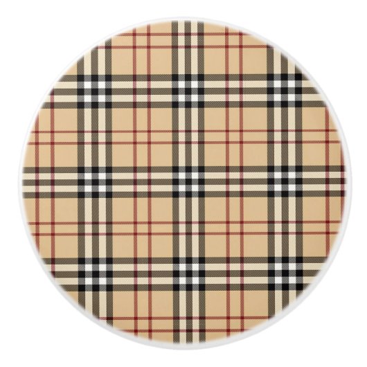 Schottisches Tartan-Muster Keramikknauf (Vorderseite)