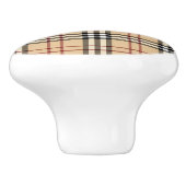 Schottisches Tartan-Muster Keramikknauf (Seitenansicht)