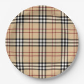 Schottisches Tartan-Muster Pappteller (Vorderseite)