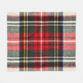 Schottisches Tartan-Muster. Rote und weiße Wolle k Fleecedecke (Vorderseite (Horizontal))