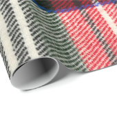 Schottisches Tartan-Muster. Rote und weiße Wolle k Geschenkpapier (Rolleneckpunkt)