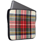 Schottisches Tartan-Muster. Rote und weiße Wolle k Laptopschutzhülle (Vorne Rechts)