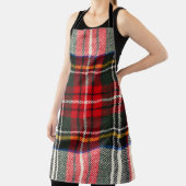 Schottisches Tartan-Muster. Rote und weiße Wolle k Schürze (InSitu)