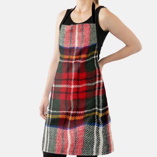 Schottisches Tartan-Muster. Rote und weiße Wolle k Schürze (InSitu)