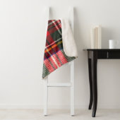 Schottisches Tartan-Muster. Rote und weiße Wolle k Sherpadecke (Beispiel)