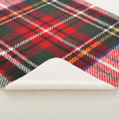 Schottisches Tartan-Muster. Rote und weiße Wolle k Sherpadecke (3/4)
